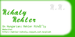 mihaly mehler business card